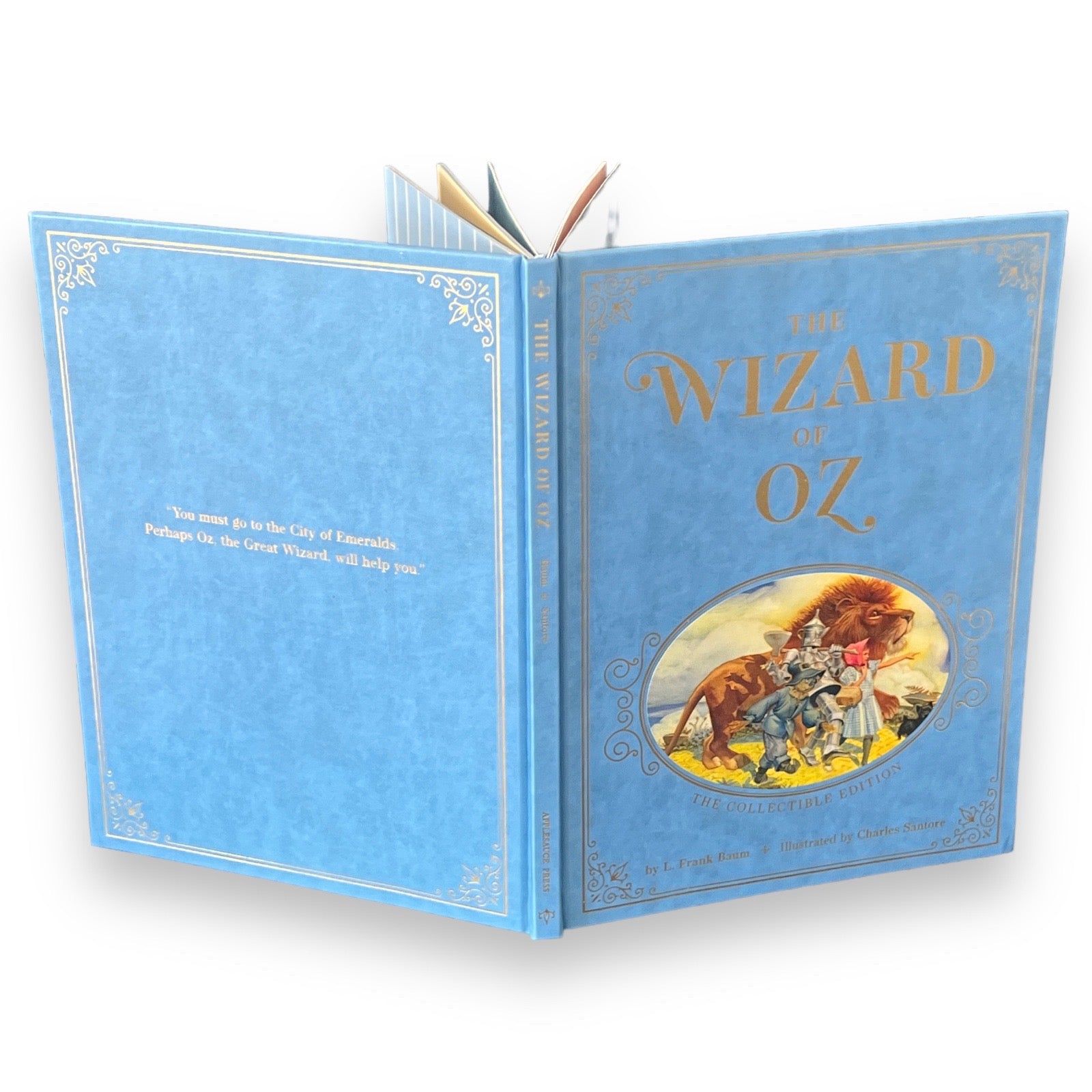 The WIZARD OF OZ by L. Frank Baum - Illustrated Collectible Leather Bound Large Hardcover