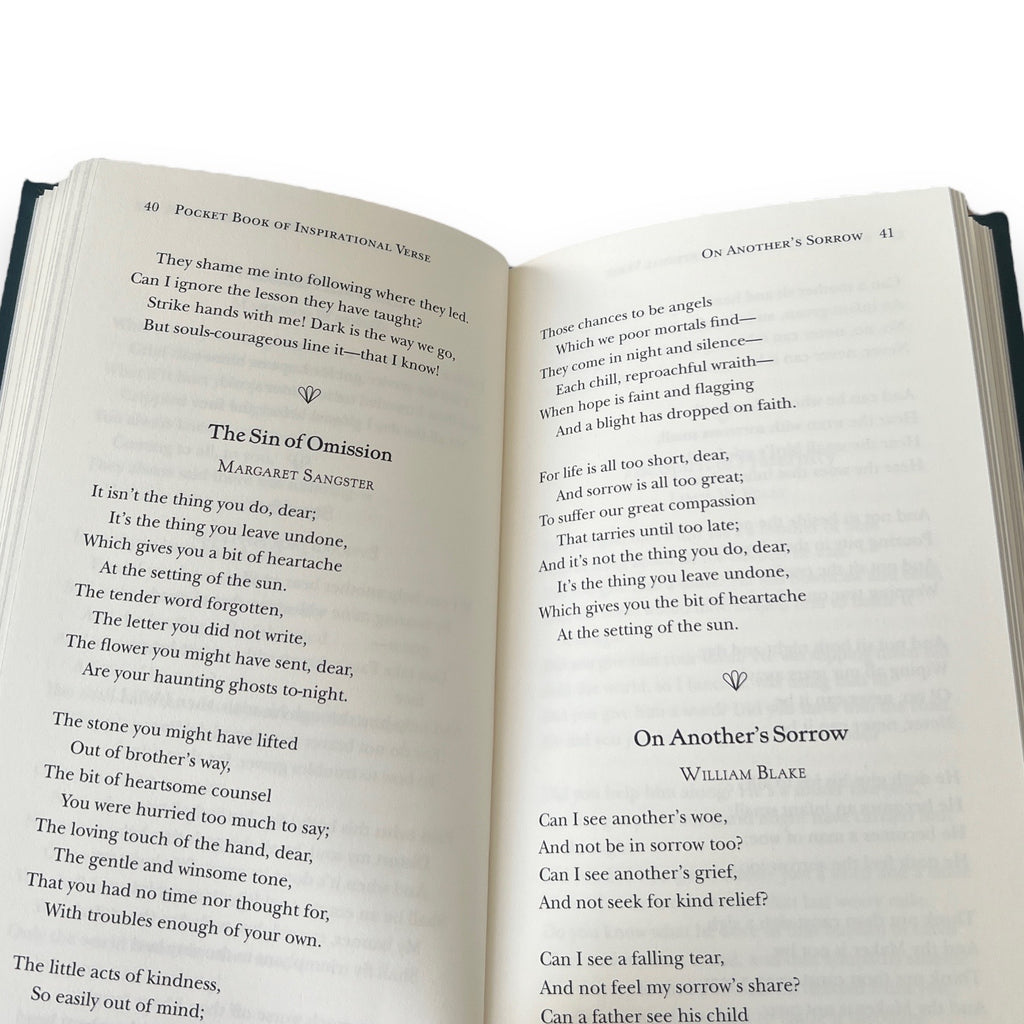Pocket Book of Inspirational Verse - Collectible Flexi Bound Faux Leather Cover - Pocket Size 7"X4"