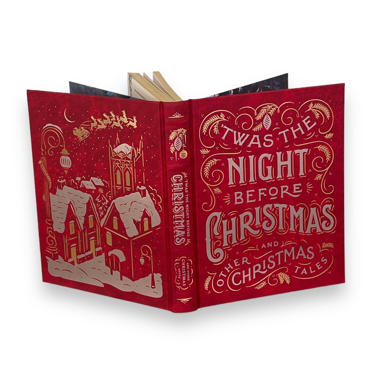 Twas the Night Before Christmas & Other Christmas Tales - Collectible Special Deluxe Gift Edition - Leather Bound Hardcover - Classic Book