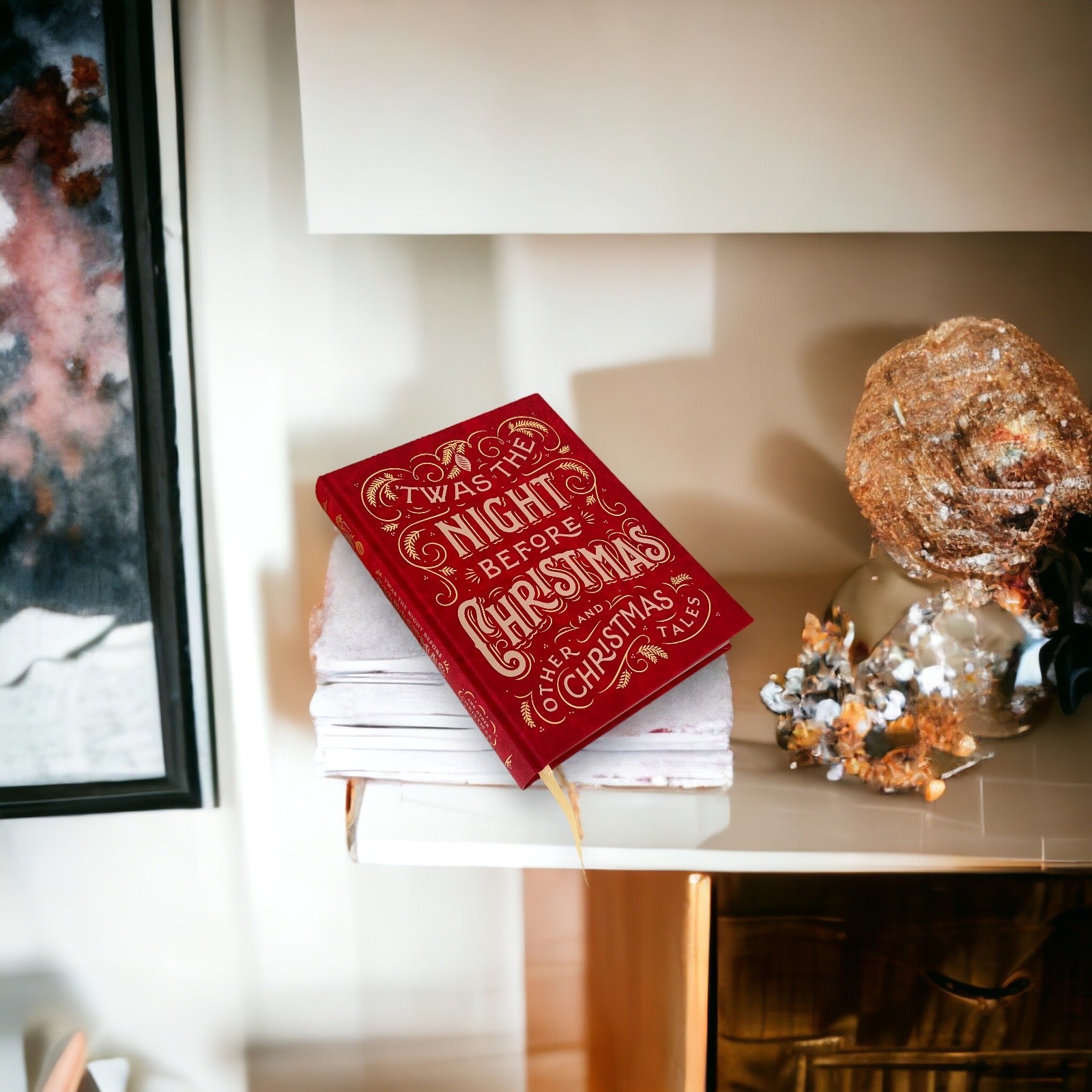 Twas the Night Before Christmas & Other Christmas Tales - Collectible Leather Bound Hardcover