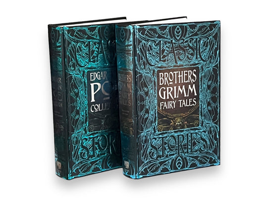 2 Books: Grimm's Fairy Tales & Edgar Allan Poe - Anthology of Classic Tales - Collectible Deluxe Special Gift Edition - Hardcover Book