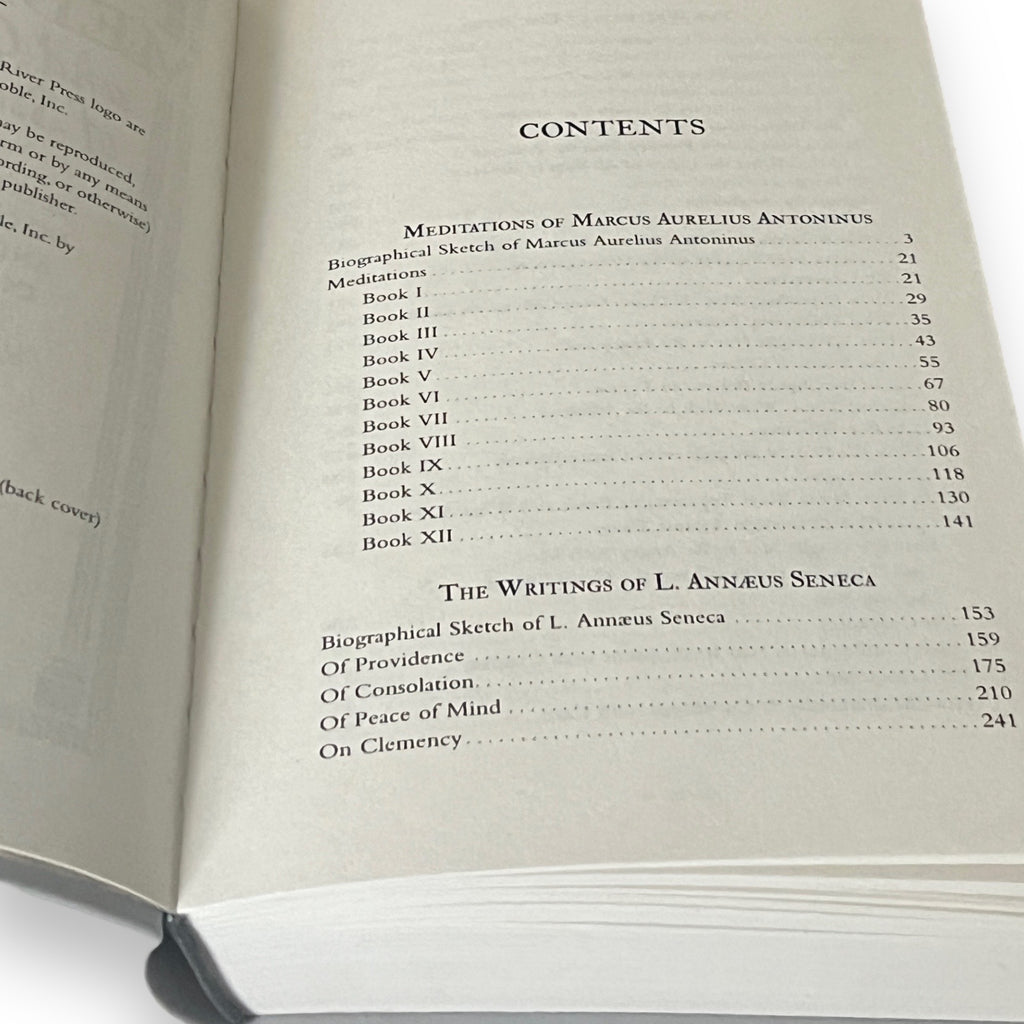 Meditations & Classic Stoic Philosophy by Marcus Aurelius Seneca Epictetus - Collectible Flexi Bound Faux Leather Cover