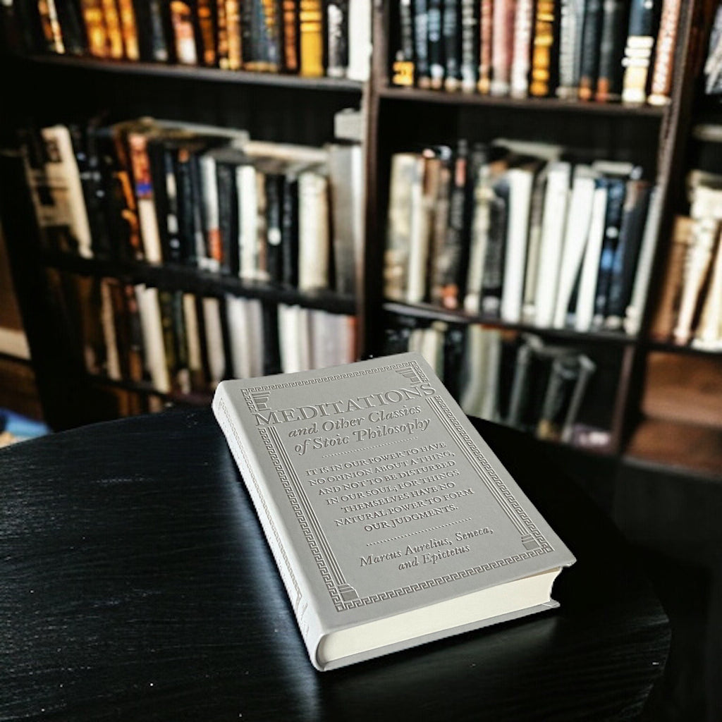 Meditations & Classic Stoic Philosophy by Marcus Aurelius Seneca Epictetus - Collectible Flexi Bound Faux Leather Cover