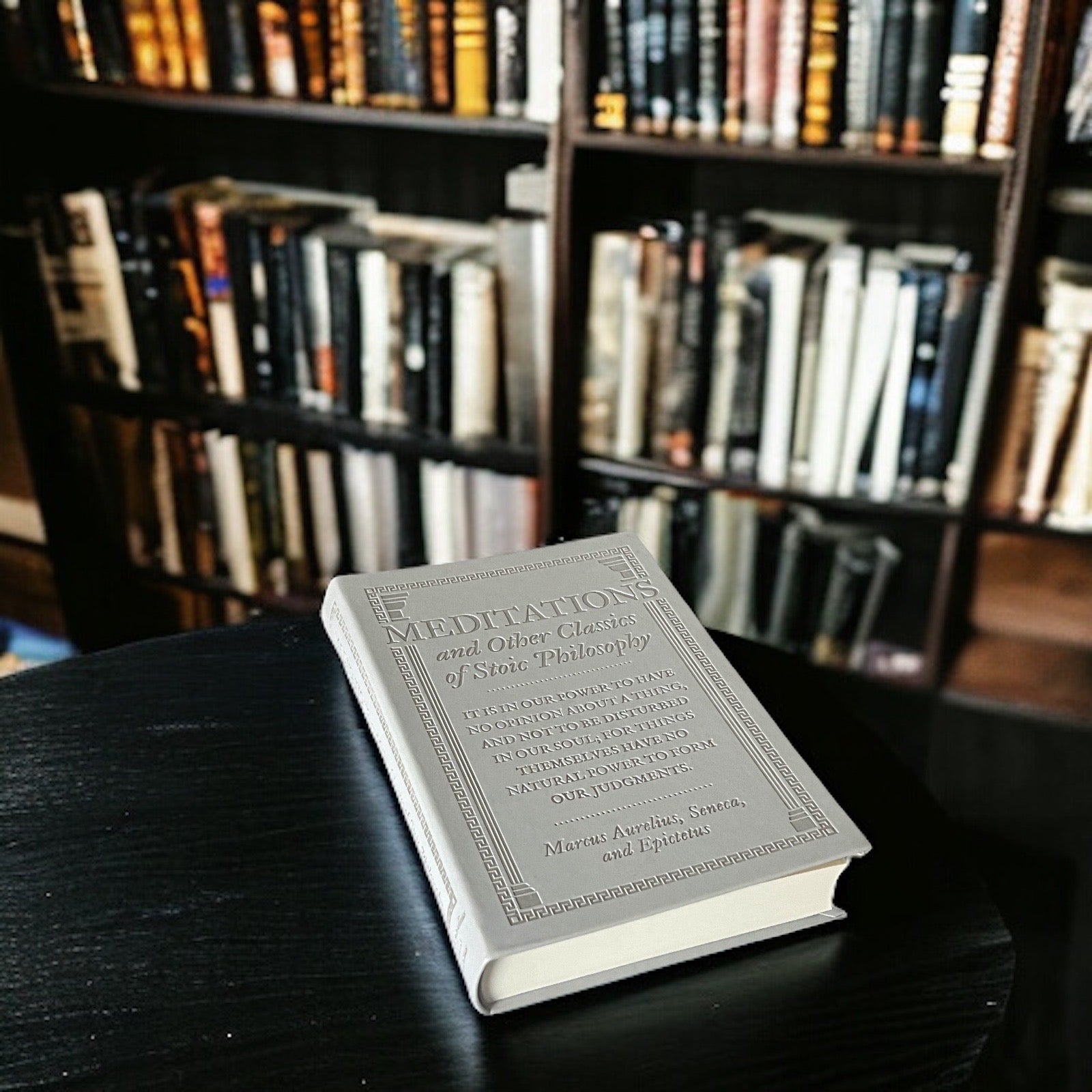 Meditations & Classic Stoic Philosophy by Marcus Aurelius Seneca Epictetus - Collectible Flexi Bound Faux Leather Cover