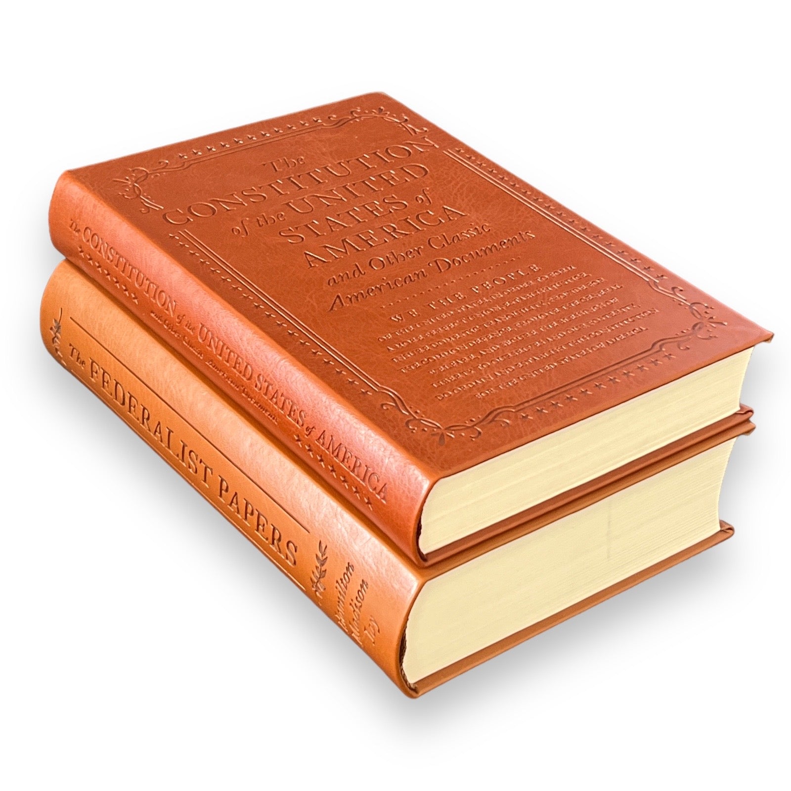 2-Book Set: US Constitution & The Federalist Papers - Collectible Flexi Bound Faux Leather Cover