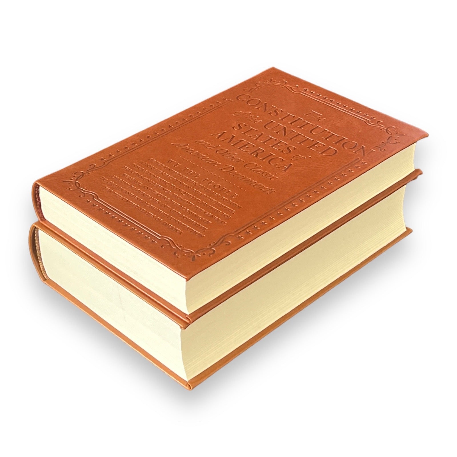 2-Book Set: US Constitution & The Federalist Papers - Collectible Flexi Bound Faux Leather Cover