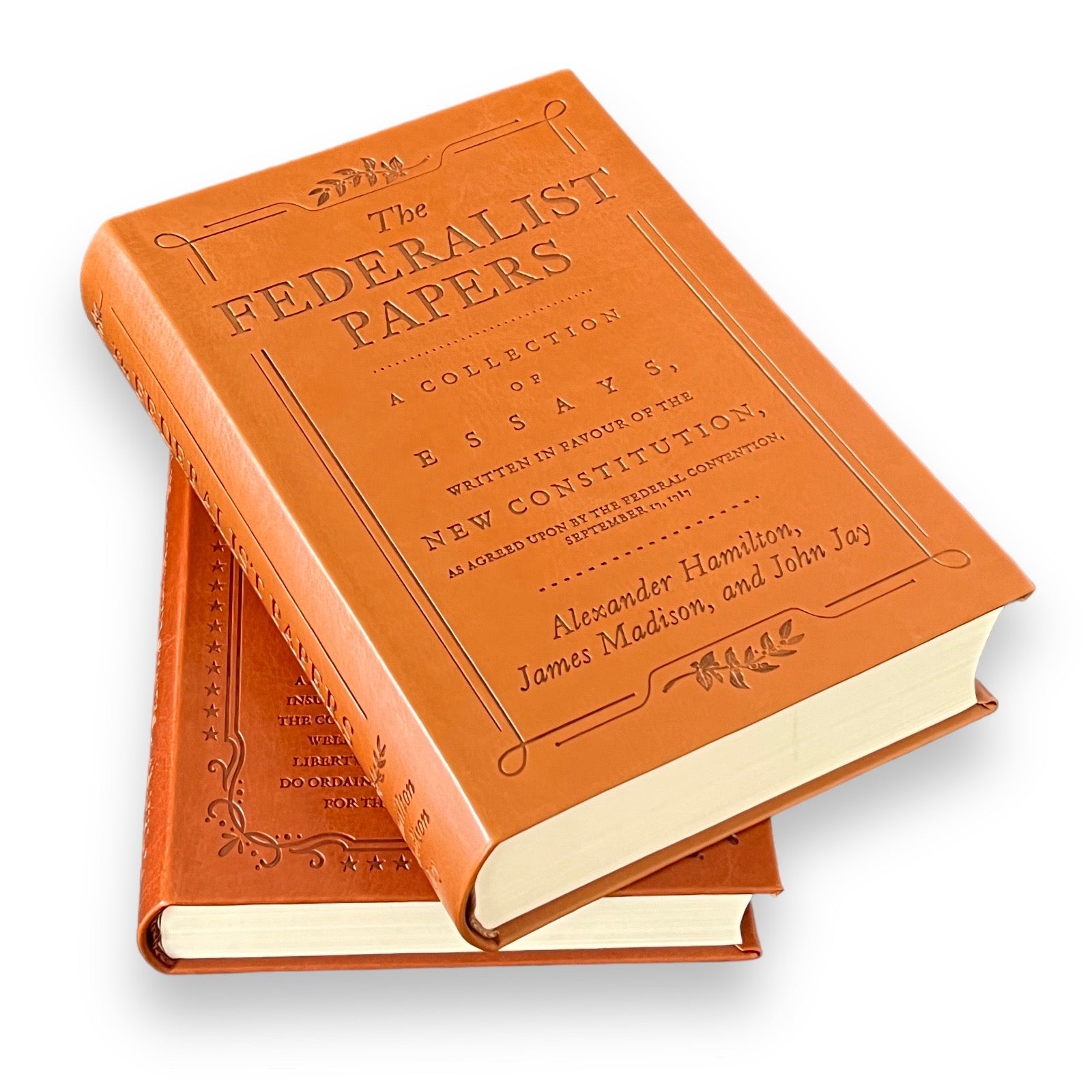 2-Book Set: US Constitution & The Federalist Papers - Collectible Flexi Bound Faux Leather Cover