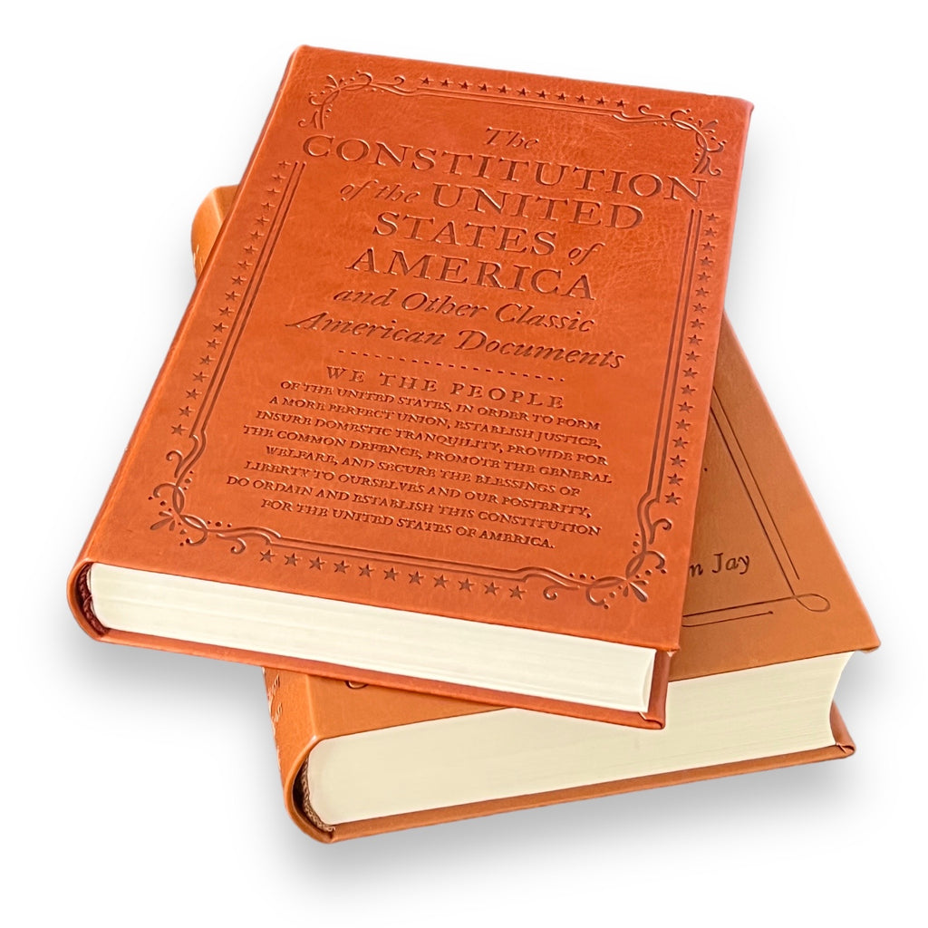 2-Book Set: US Constitution & The Federalist Papers - Collectible Flexi Bound Faux Leather Cover