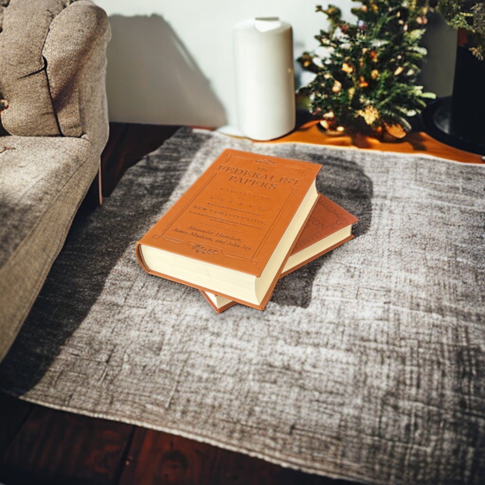 2-Book Set: US Constitution & The Federalist Papers - Collectible Flexi Bound Faux Leather Cover