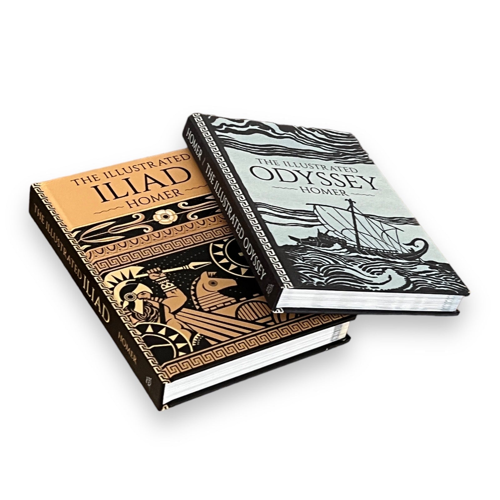 2-Book Set: The Illustrated Iliad & Odyssey by Homer - Luxury Full-Color Hardcover