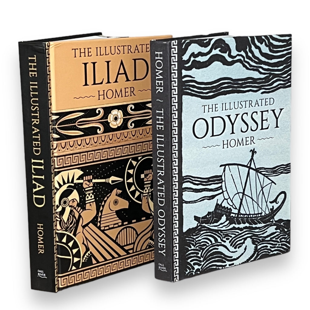 2-Book Set: The Illustrated Iliad & Odyssey by Homer - Luxury Full-Color Hardcover