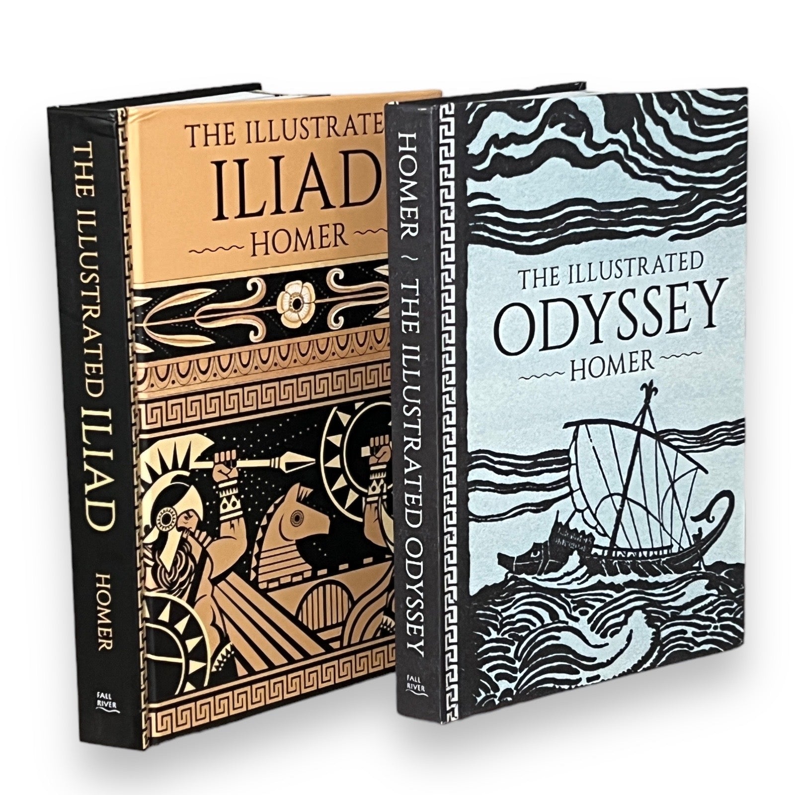 2-Book Set: The Illustrated Iliad & Odyssey by Homer - Luxury Full-Color Hardcover