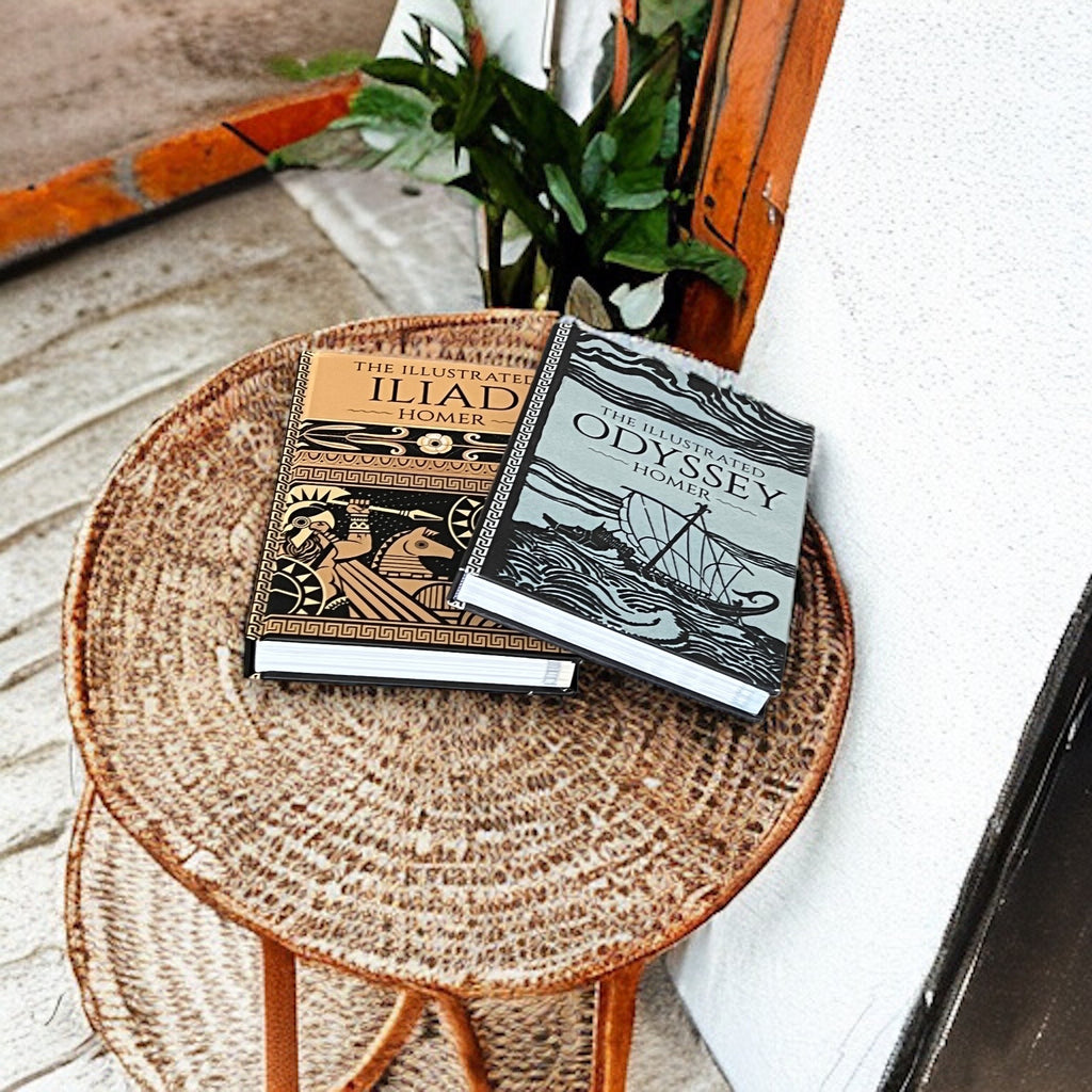 2-Book Set: The Illustrated Iliad & Odyssey by Homer - Luxury Full-Color Hardcover
