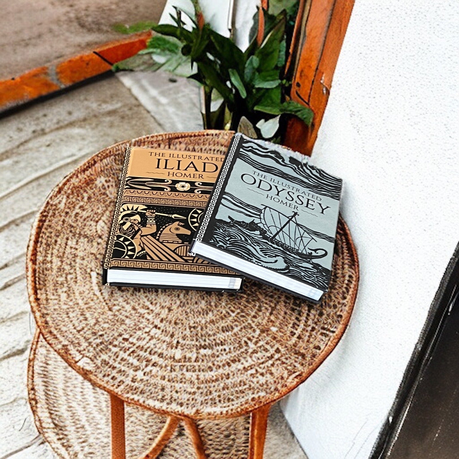 2-Book Set: The Illustrated Iliad & Odyssey by Homer - Luxury Full-Color Hardcover