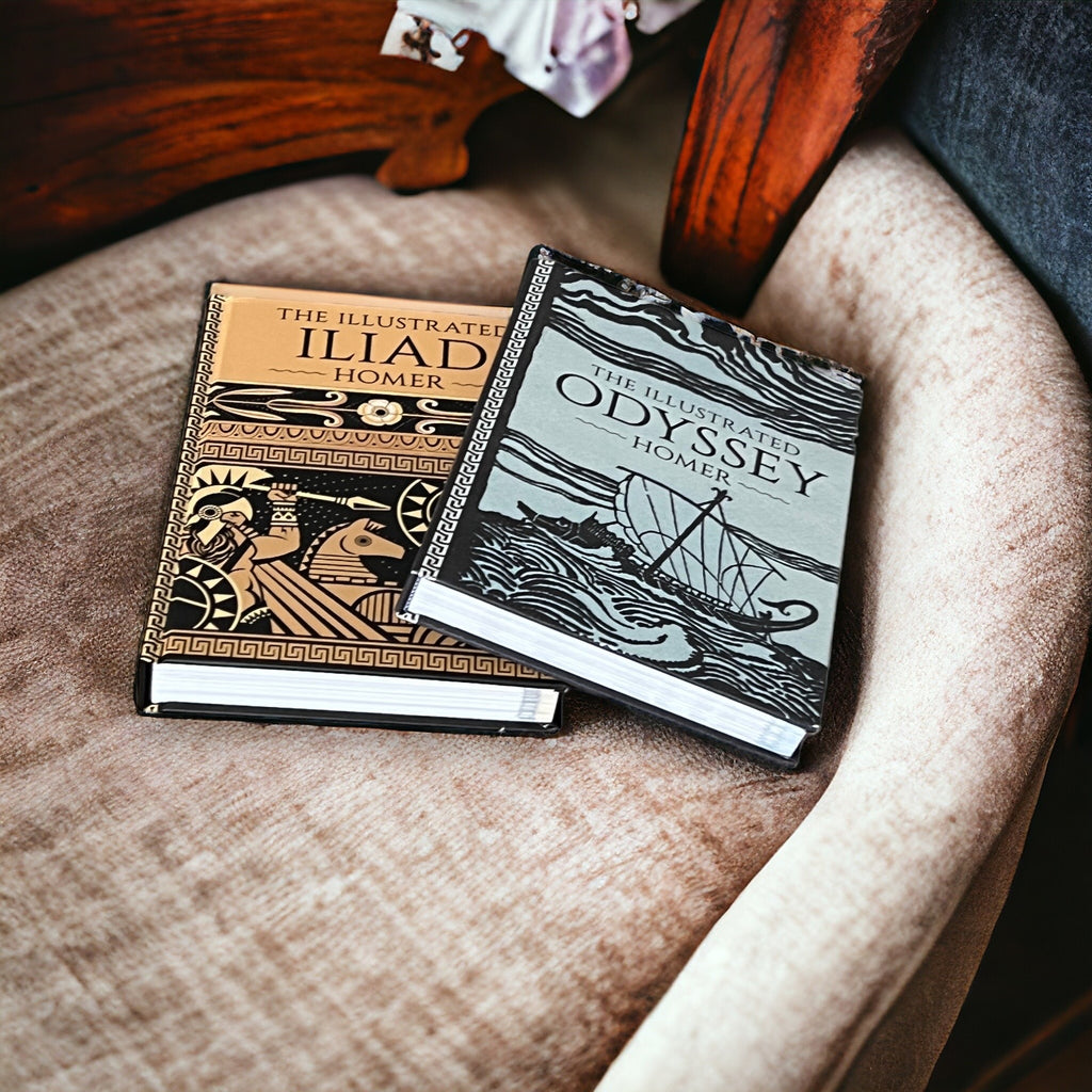 2-Book Set: The Illustrated Iliad & Odyssey by Homer - Luxury Full-Color Hardcover