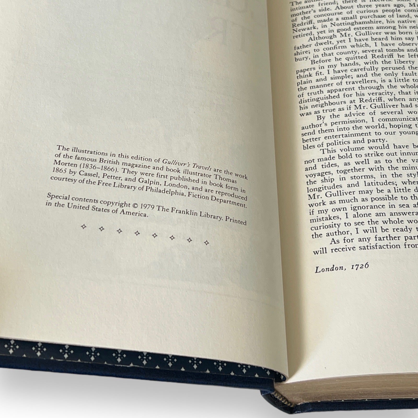 Gulliver's Travels by Jonathan Swift - Leather Bound -The Franklin Library, 1979