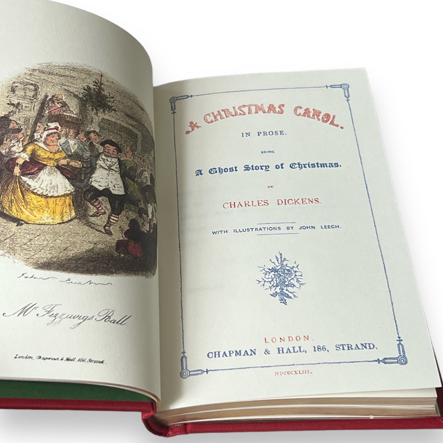 A CHRISTMAS CAROL by Charles Dickens - 1843 Original 1st edition Reproduction Deluxe Illustrated Hardcover - Classic Book