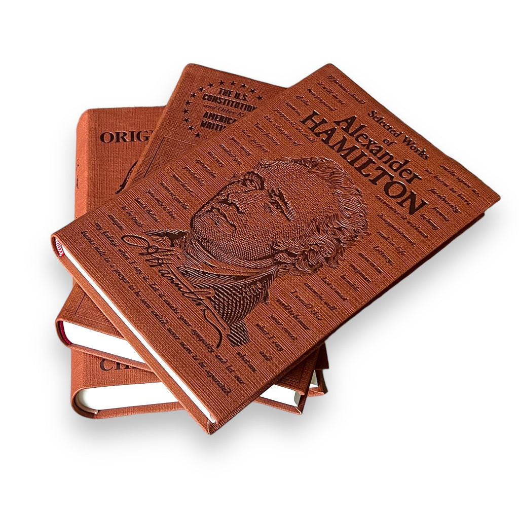3 Book Set - The US Constitution, Charles Darwin, Alexander Hamilton - Collectible Deluxe Special Gift Edition - Flexi Bound Cover- Classic