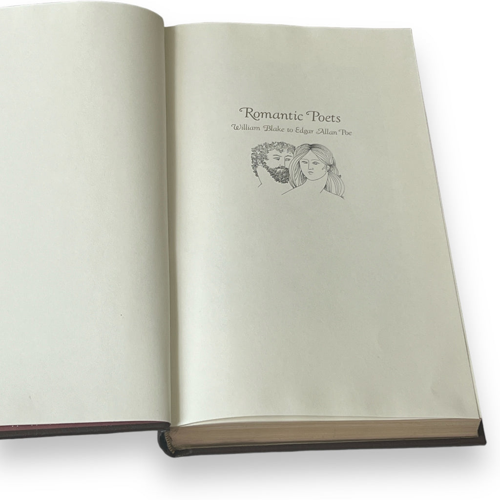 Romantic Poets William Blake to Edgar Poe - Leather Bound -The Franklin Library, 1982