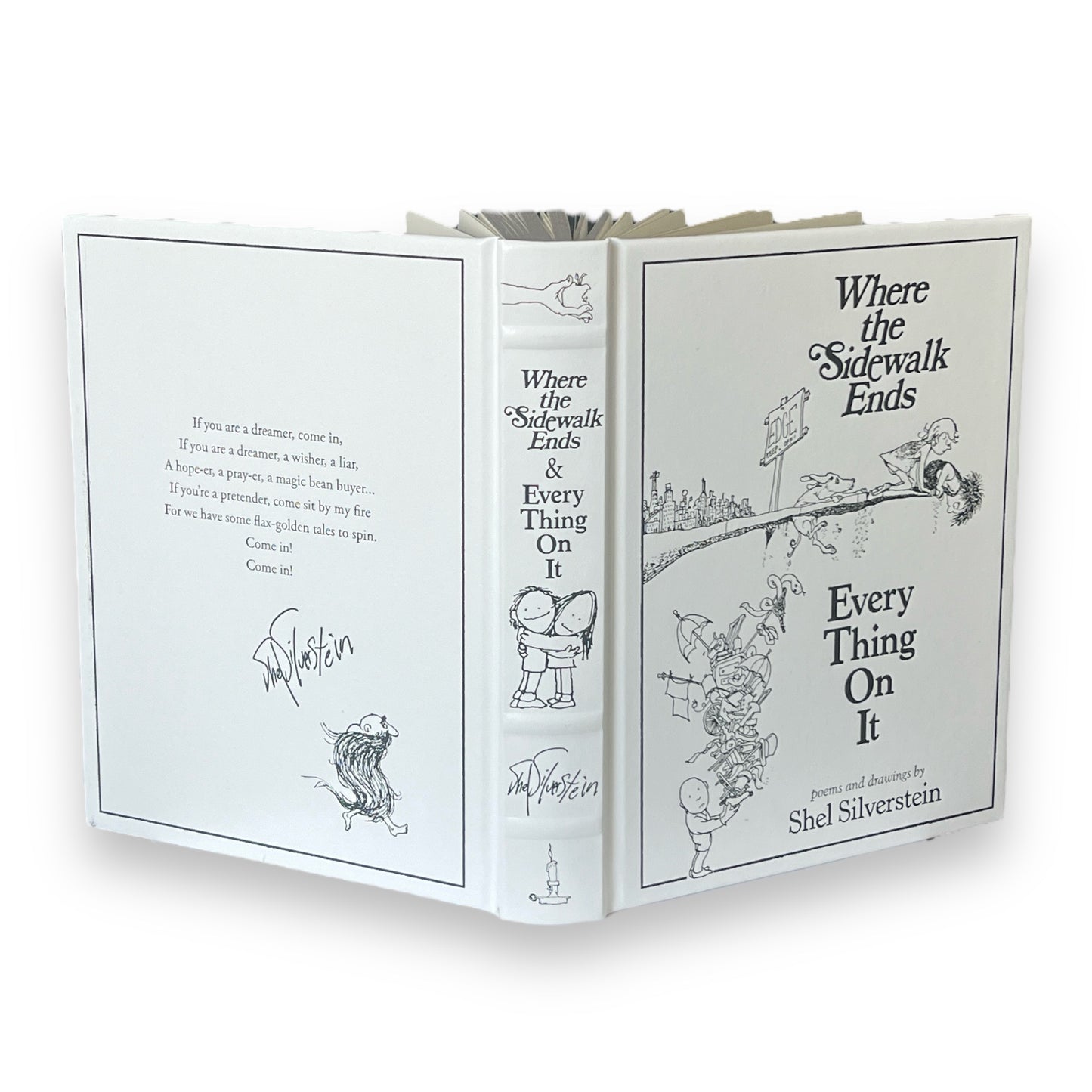 Where the Sidewalk Ends/Every Thing On It: Poems and Drawings by Shel Silverstein- Collectible Deluxe Special Edition - Leather Bound Book