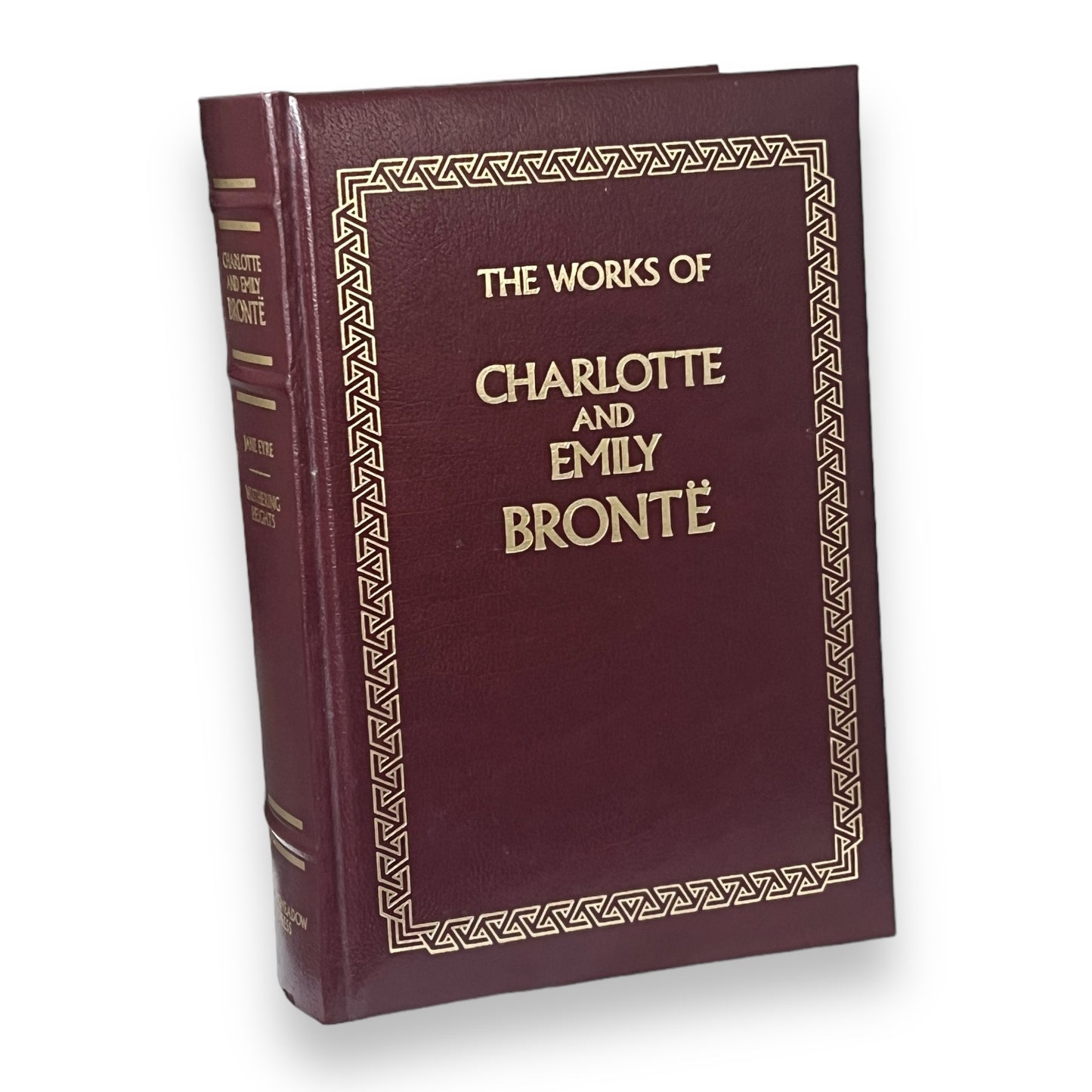 The Works of Charlotte & Emily Bronte: Jane Eyre, Wuthering Heights - Leather Bound - Longmeadow Press, 1990