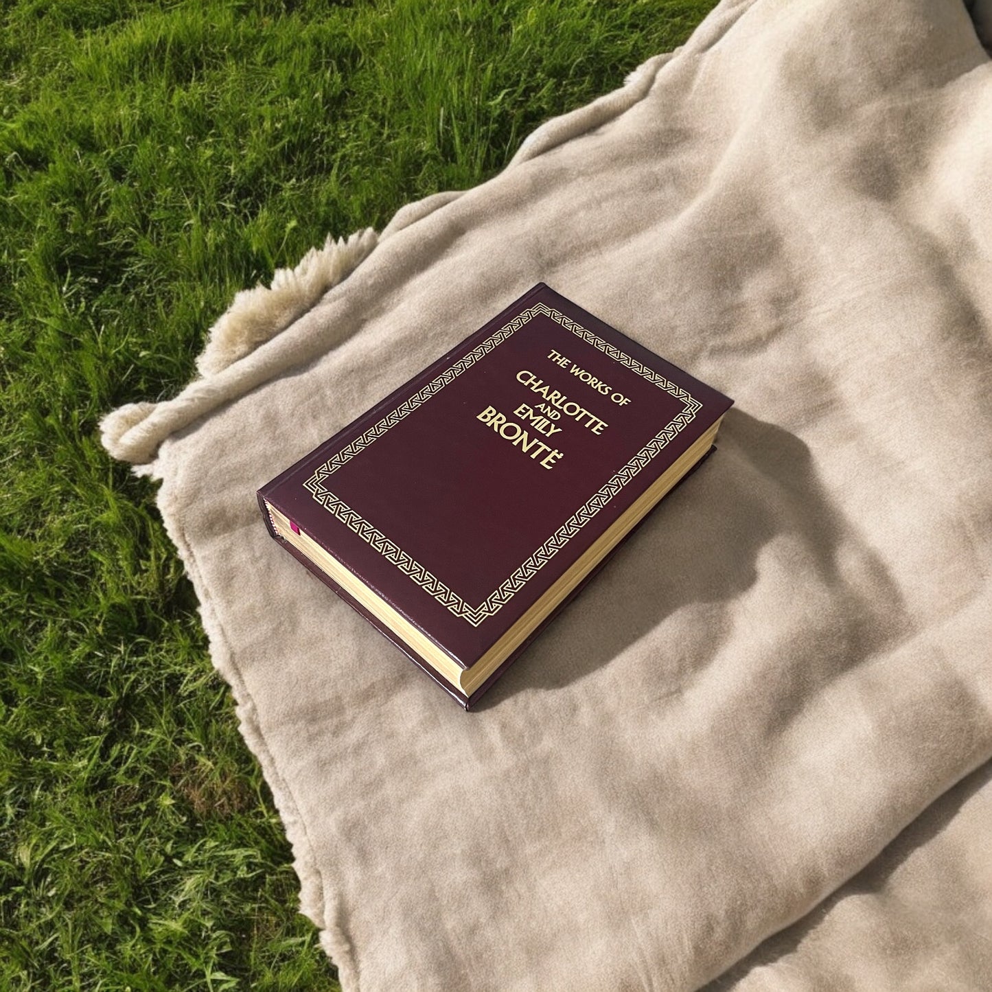 The Works of Charlotte & Emily Bronte: Jane Eyre, Wuthering Heights - Leather Bound - Longmeadow Press, 1990