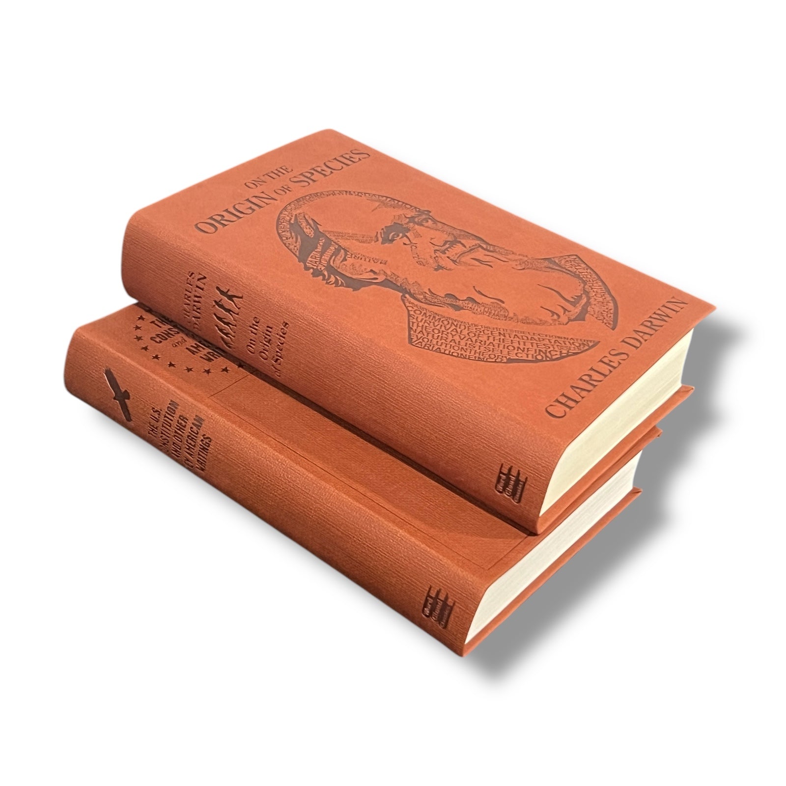 2-Book Set: US Constitution & Charles Darwin - Collectible Flexi Clothbound Cover