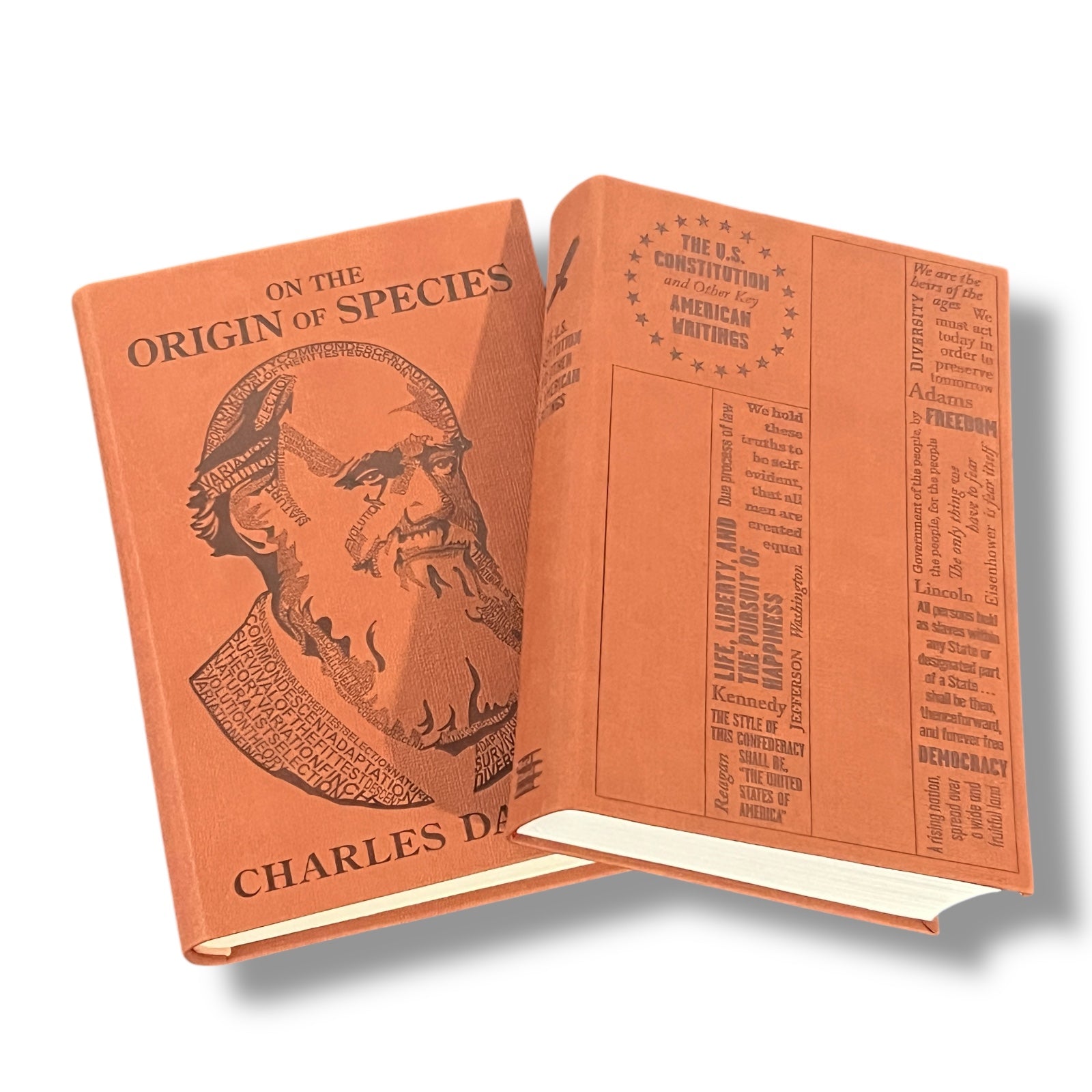 2-Book Set: US Constitution & Charles Darwin - Collectible Flexi Clothbound Cover