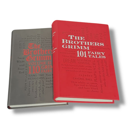 2 Book Set: The Brothers GRIMM 101 & 110 Fairy Tales - Collectible Soft Leather Feel Cover