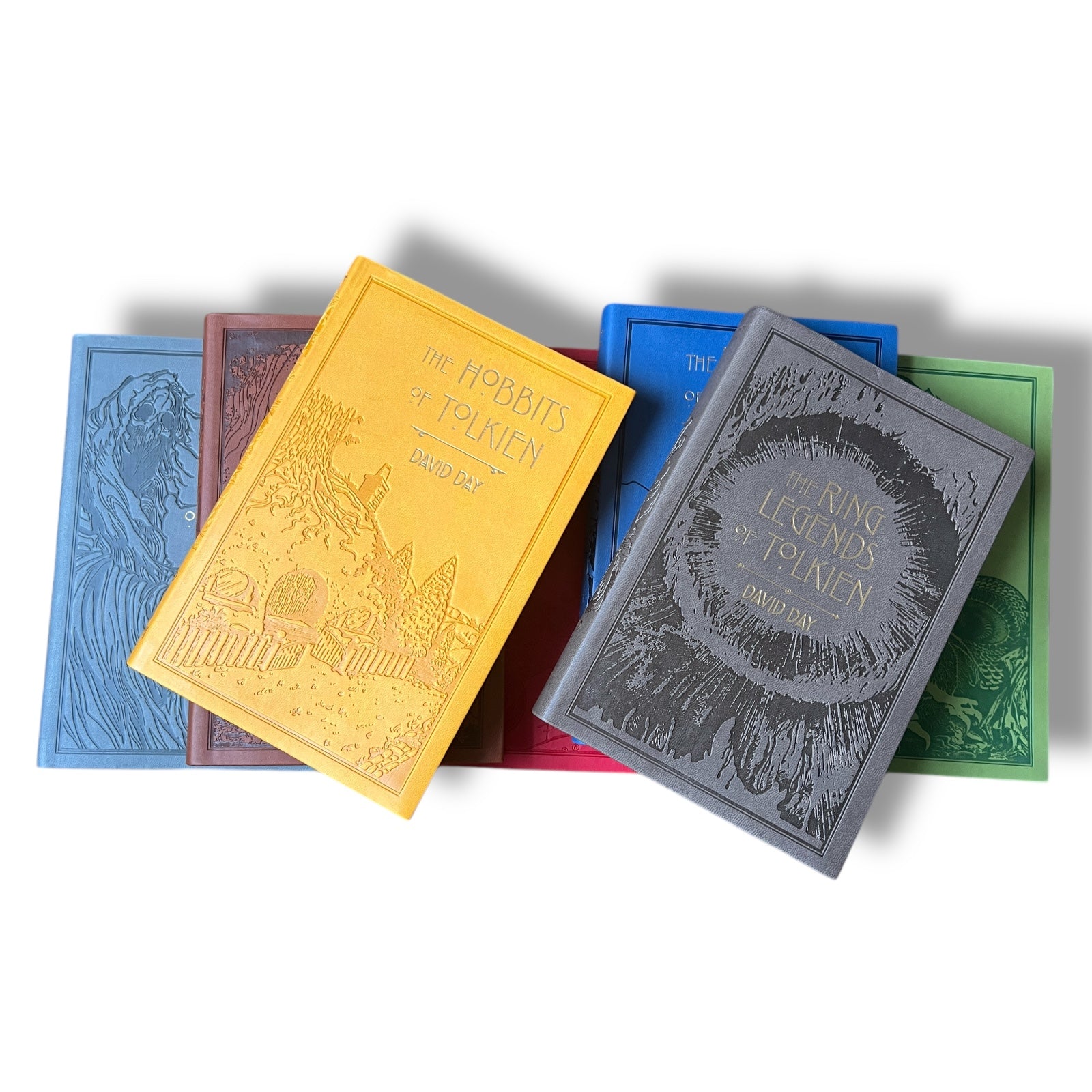 7-Book Boxed Set: The World of Tolkien by David Day - Collectible Deluxe Flexi Bound Faux Leather Cover