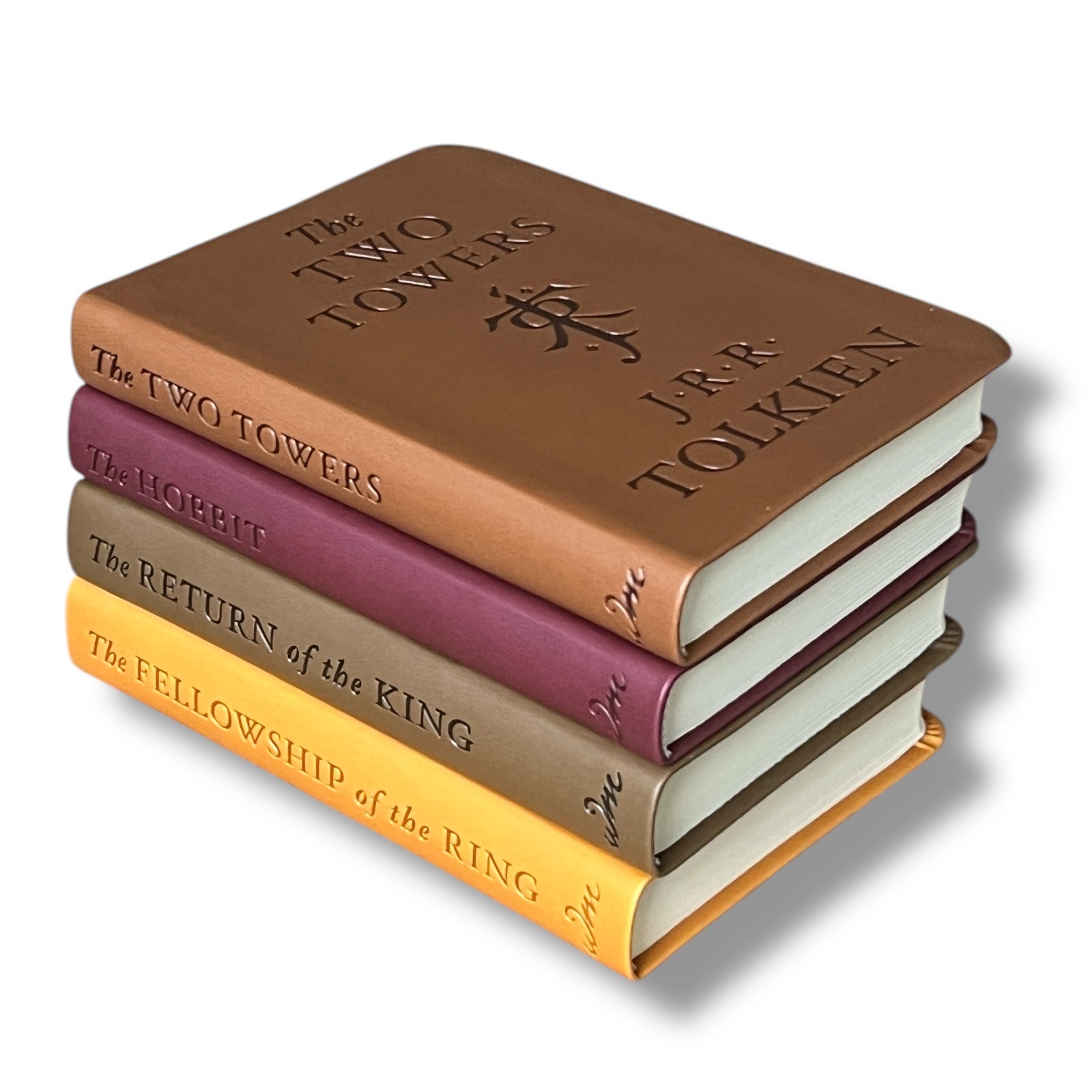 4 Pocket Book Boxed Set: The Hobbit & The Lord Of The Rings by J.R.R. Tolkien - Flexi Bound Leather Covers