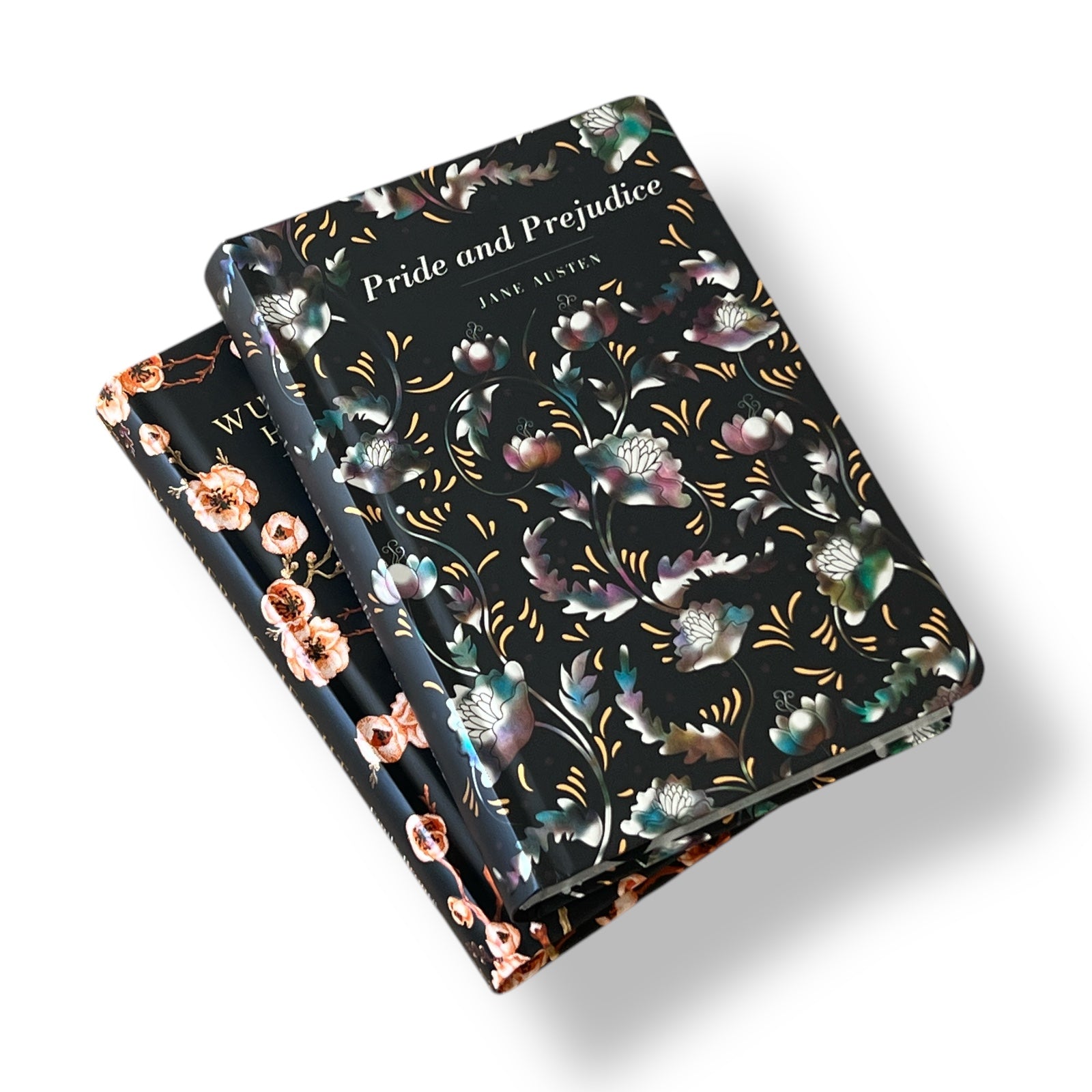 2-Book Set: Pride and Prejudice by Jane Austen & Wuthering Heights by Emily Bronte - Collectible Deluxe Colorful Gilded Hardcover Edition