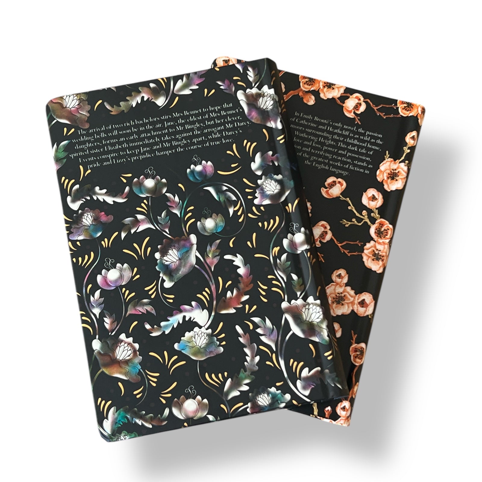 2-Book Set: Pride and Prejudice by Jane Austen & Wuthering Heights by Emily Bronte - Collectible Deluxe Colorful Gilded Hardcover Edition