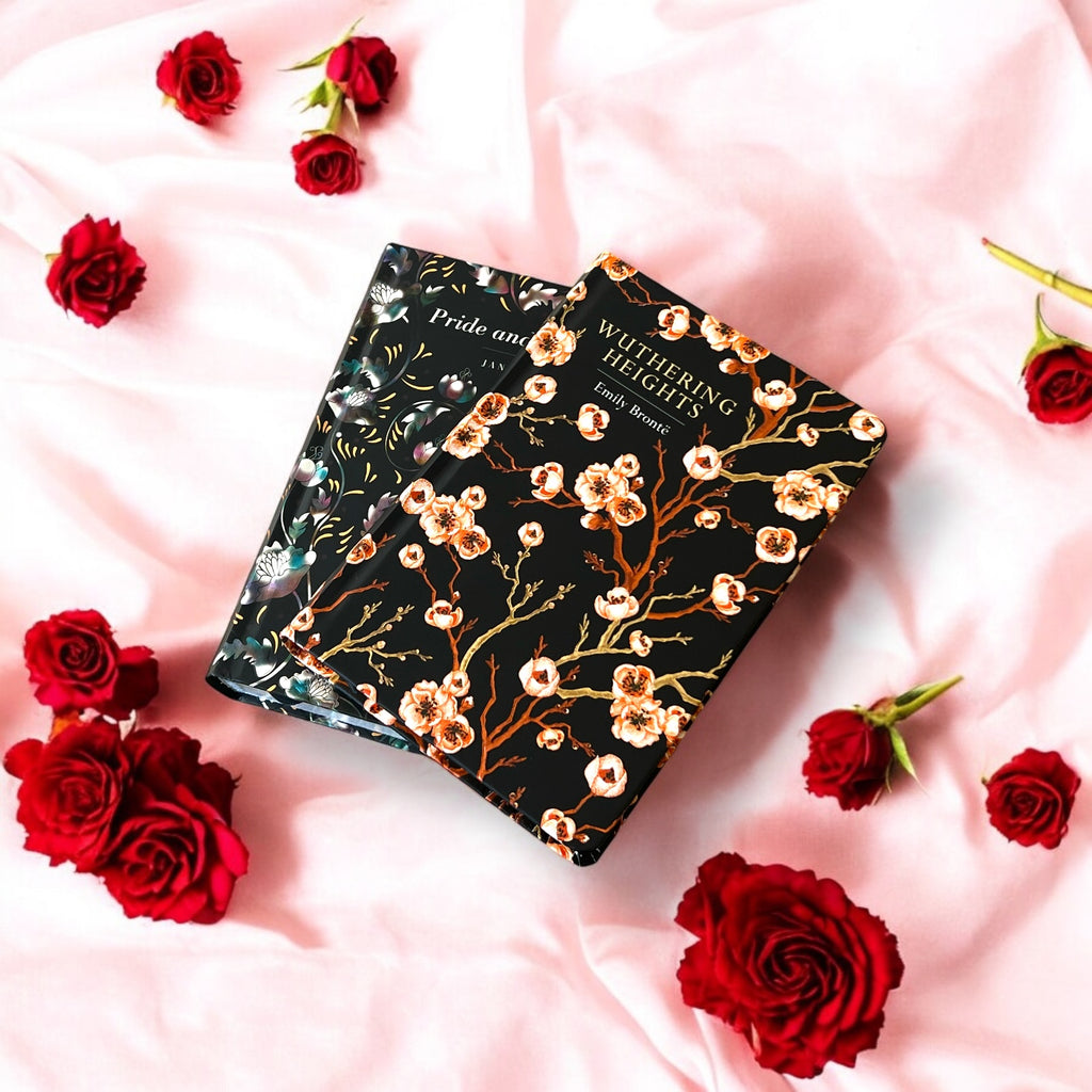 2-Book Set: Pride and Prejudice by Jane Austen & Wuthering Heights by Emily Bronte - Collectible Deluxe Colorful Gilded Hardcover Edition
