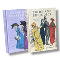 2-Book Set: ILLUSTRATED Pride and Prejudice & Sense and Sensibility by Jane Austen - Full-Color Hardcover
