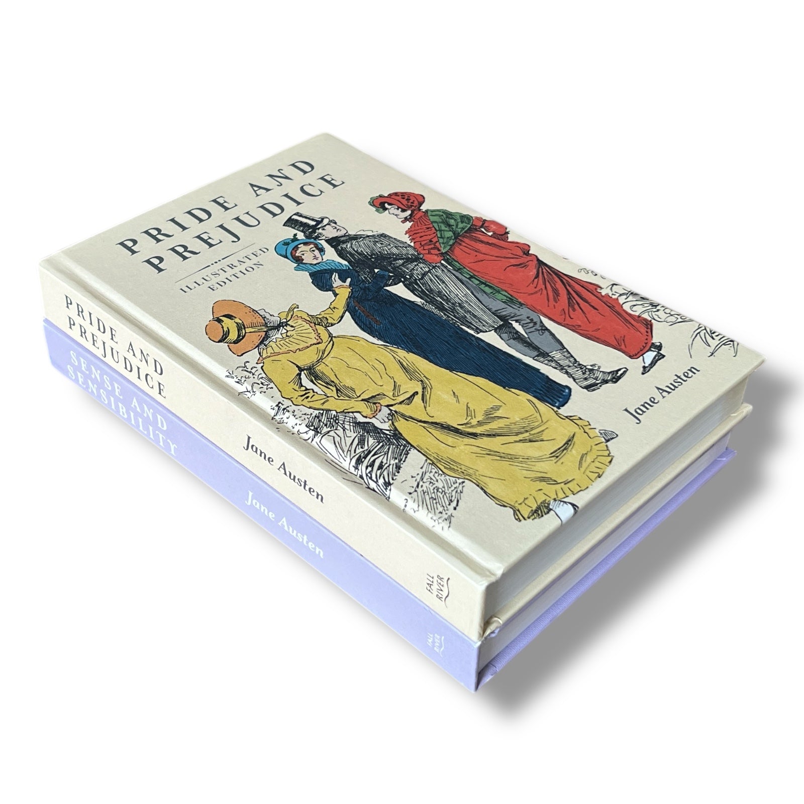 2-Book Set: ILLUSTRATED Pride and Prejudice & Sense and Sensibility by Jane Austen - Full-Color Hardcover