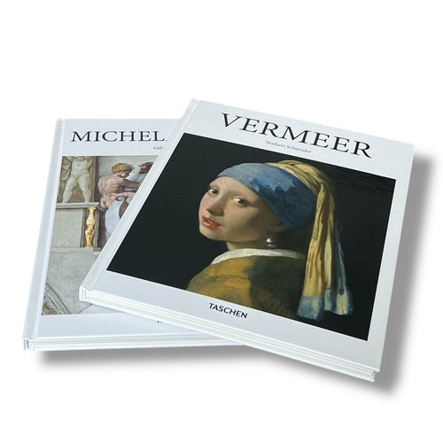 2 Book Set: Vermeer & Michelangelo - Illustrated Hardcover (10"x8")