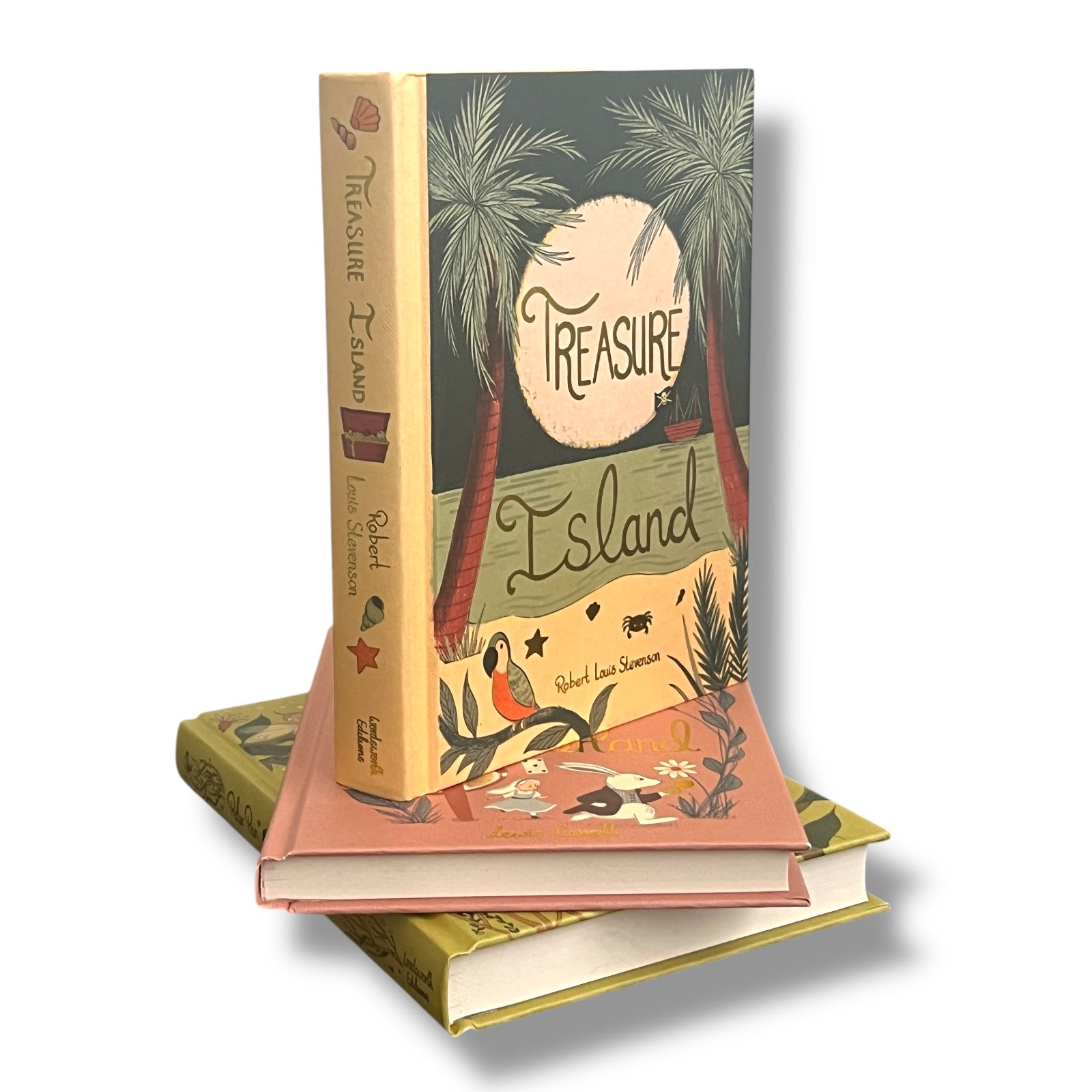 3-Book Set: Alice in Wonderland, Peter Pan, Treasure Island - Collectible Compact Hardcover