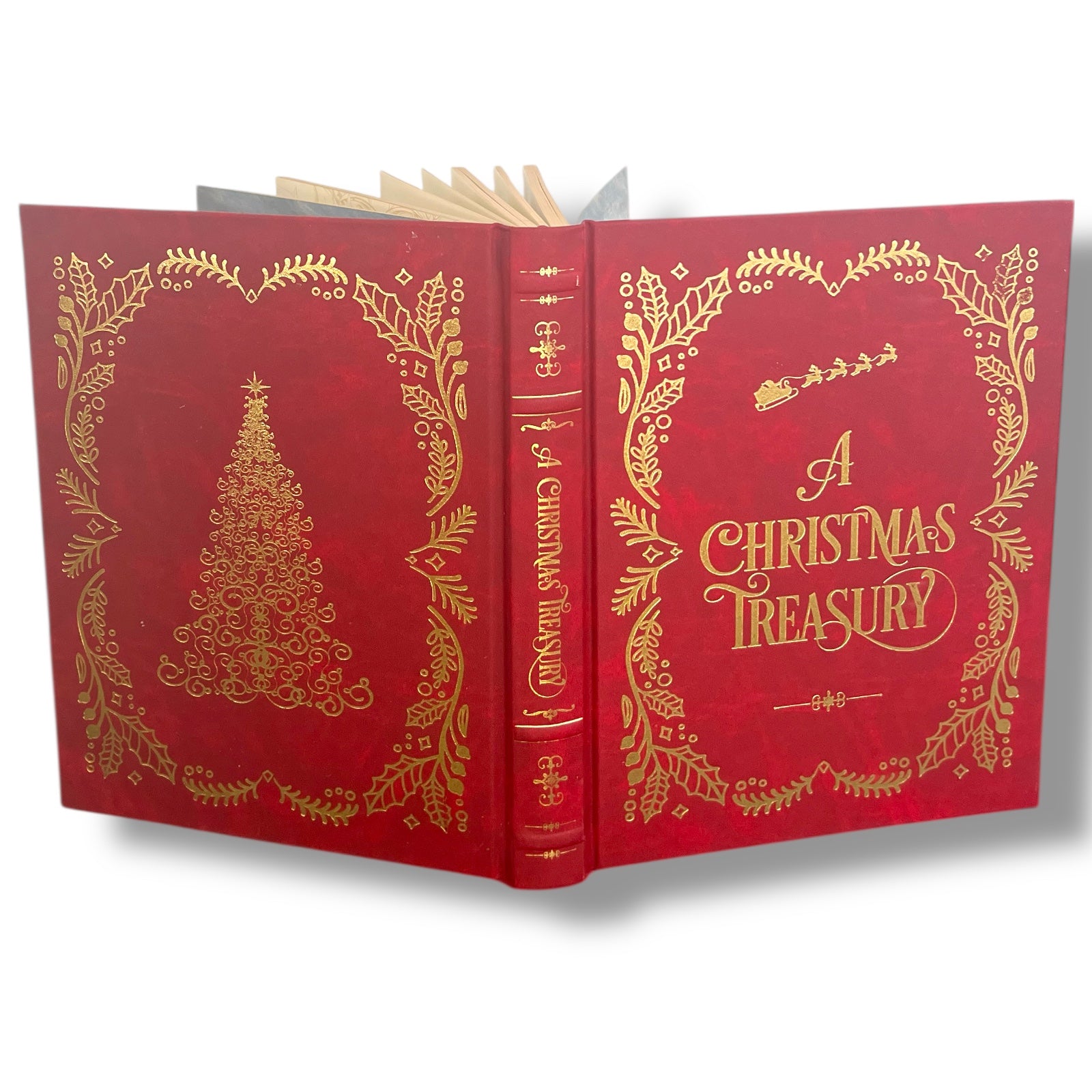 Very Merry Christmas Treasury Tales Christmas Carol  - Collectible Leather Bound Hardcover