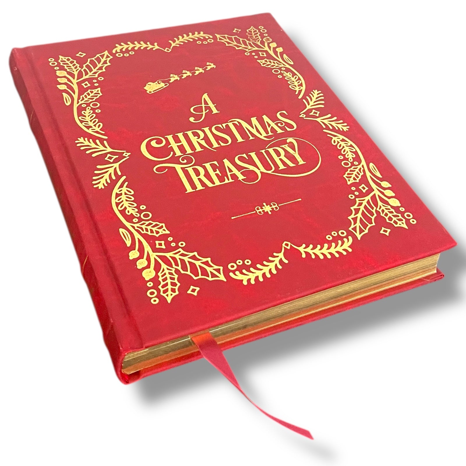 Very Merry Christmas Treasury Tales Christmas Carol  - Collectible Leather Bound Hardcover