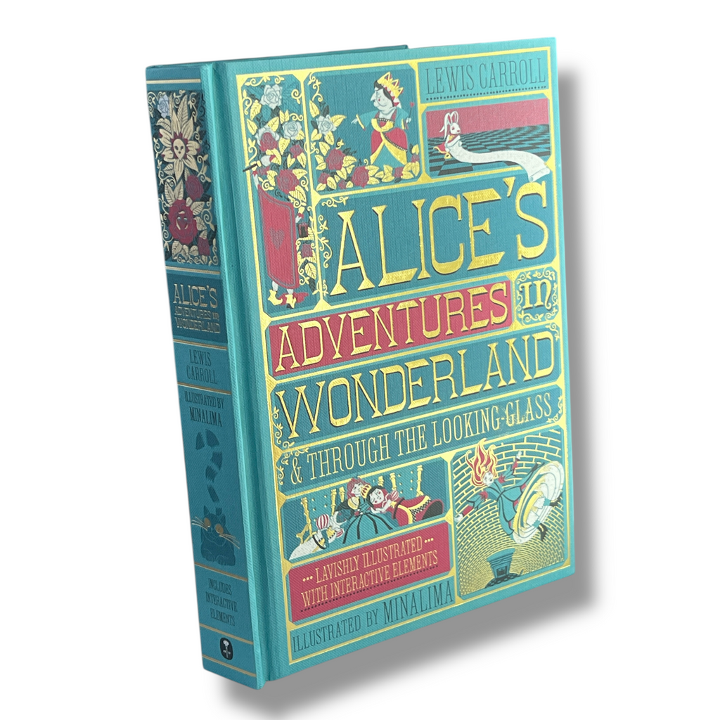 Alice's Adventures in Wonderland & Through The Looking-Glass by Lewis Carroll  - Illustrated with Interactive Elements - Hardcover