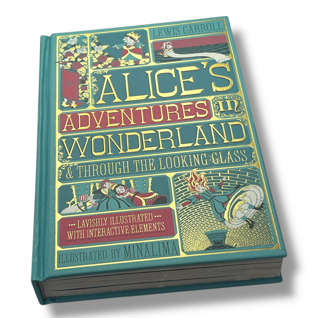 Alice's Adventures in Wonderland & Through The Looking-Glass by Lewis Carroll  - Illustrated with Interactive Elements - Hardcover
