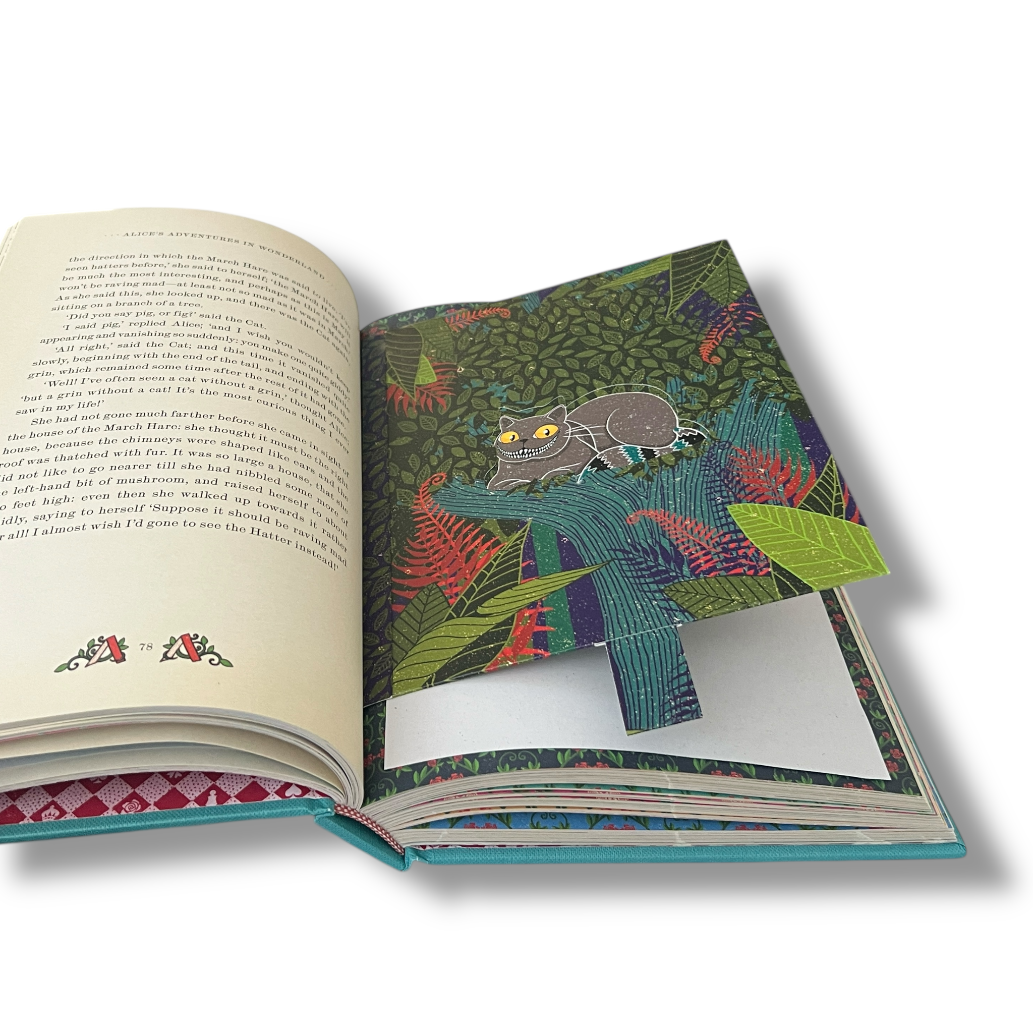 Alice's Adventures in Wonderland & Through The Looking-Glass by Lewis Carroll  - Illustrated with Interactive Elements - Hardcover