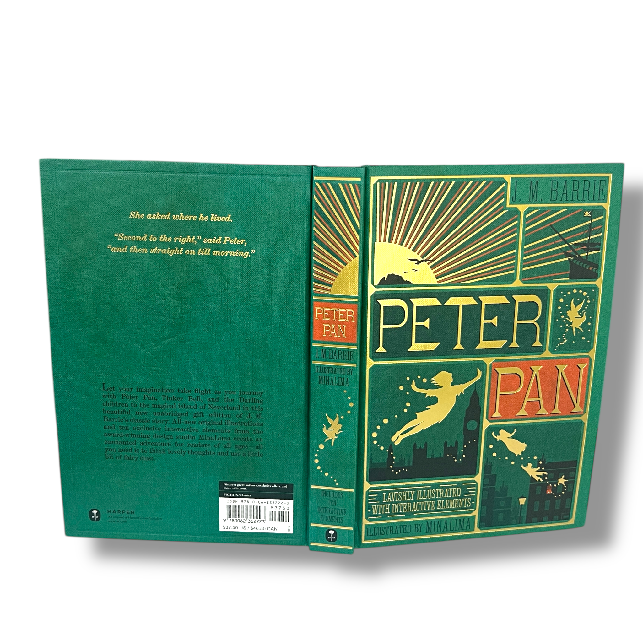 Peter Pan By J. M Barrie - Illustrated with Interactive Elements - Hardcover