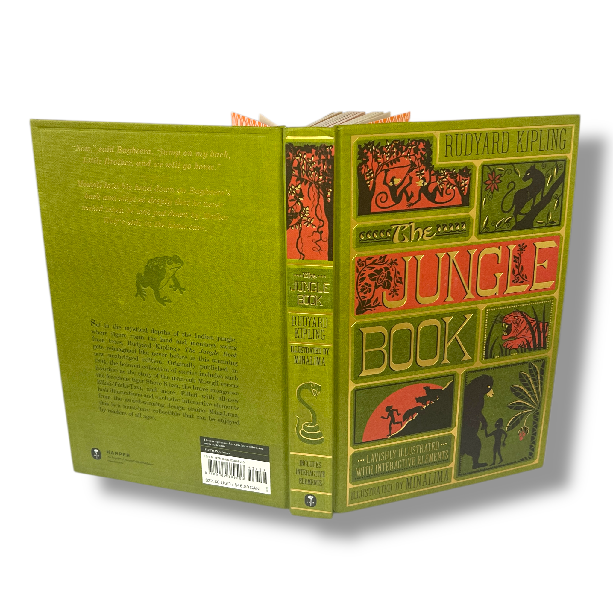 The Jungle Book by Rudyard Kipling - Collectible Illustrated with Interactive Elements - Hardcover