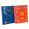 2-Book Set: The Iliad & Odyssey by Homer - Collectible Faux Leather Deluxe Hardcover