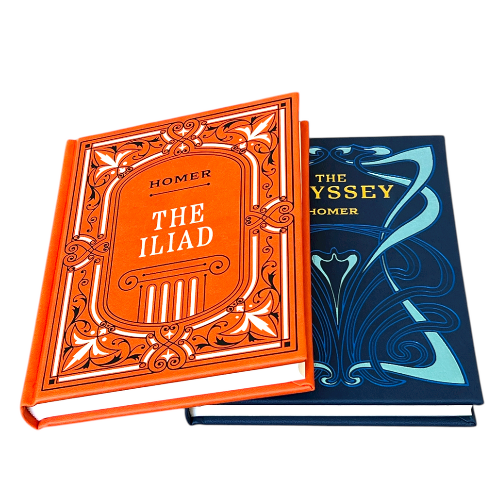 2-Book Set: The Iliad & Odyssey by Homer - Collectible Faux Leather Deluxe Hardcover