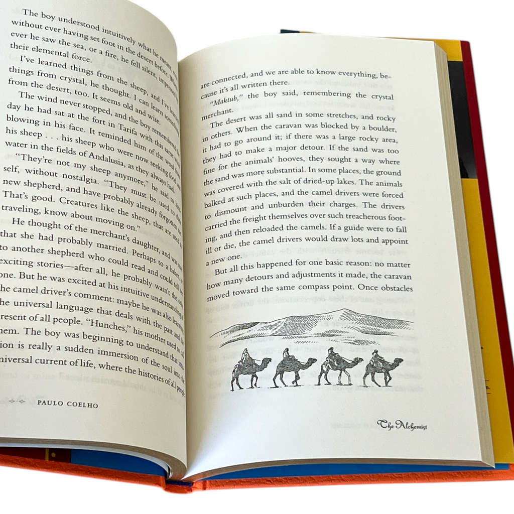 The Alchemist by Paulo Coelho - Deluxe Gilded Hardcover with DustJacket