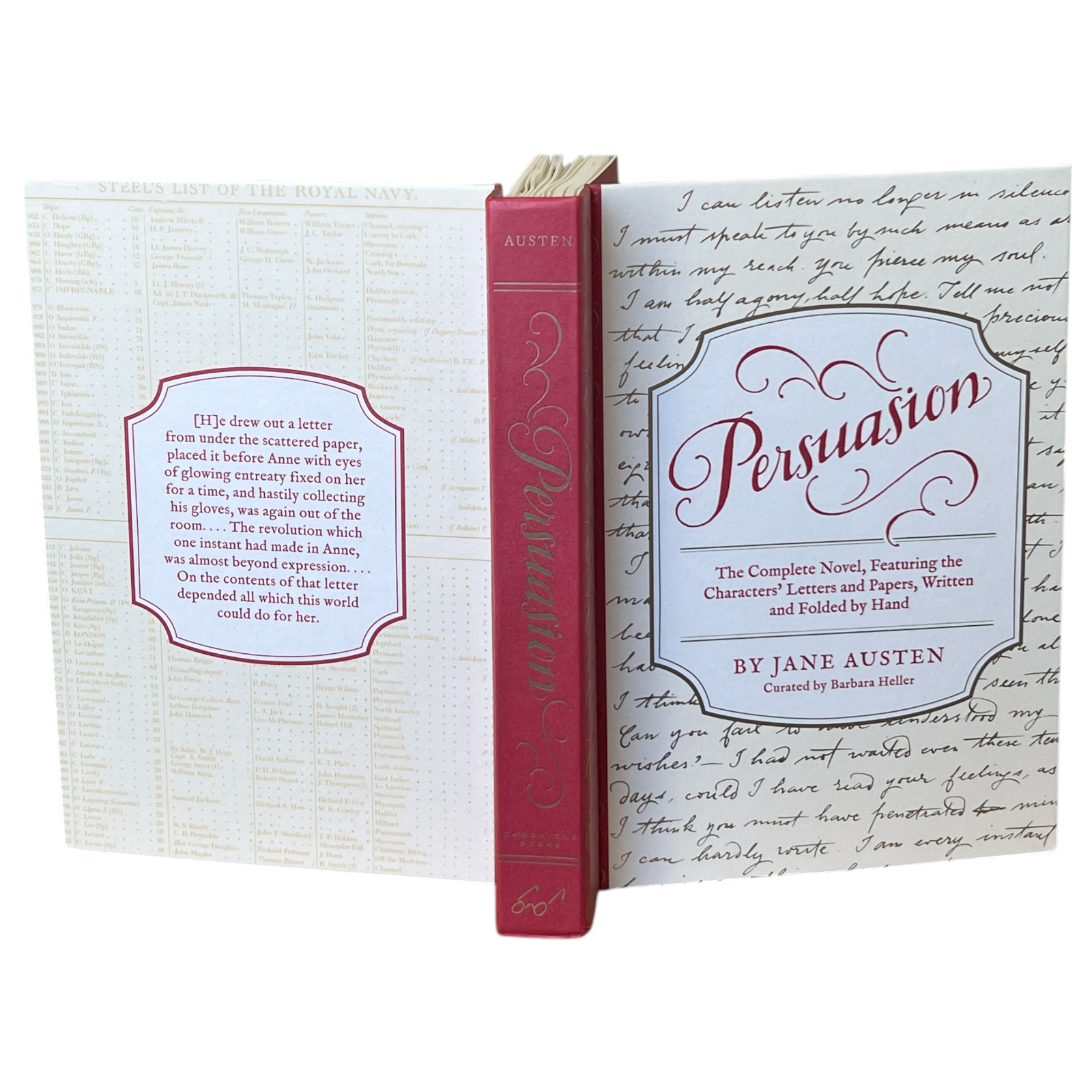 Persuasion by Jane Austen - The Complete Novel, Handwritten Characters Letters & Other Papers