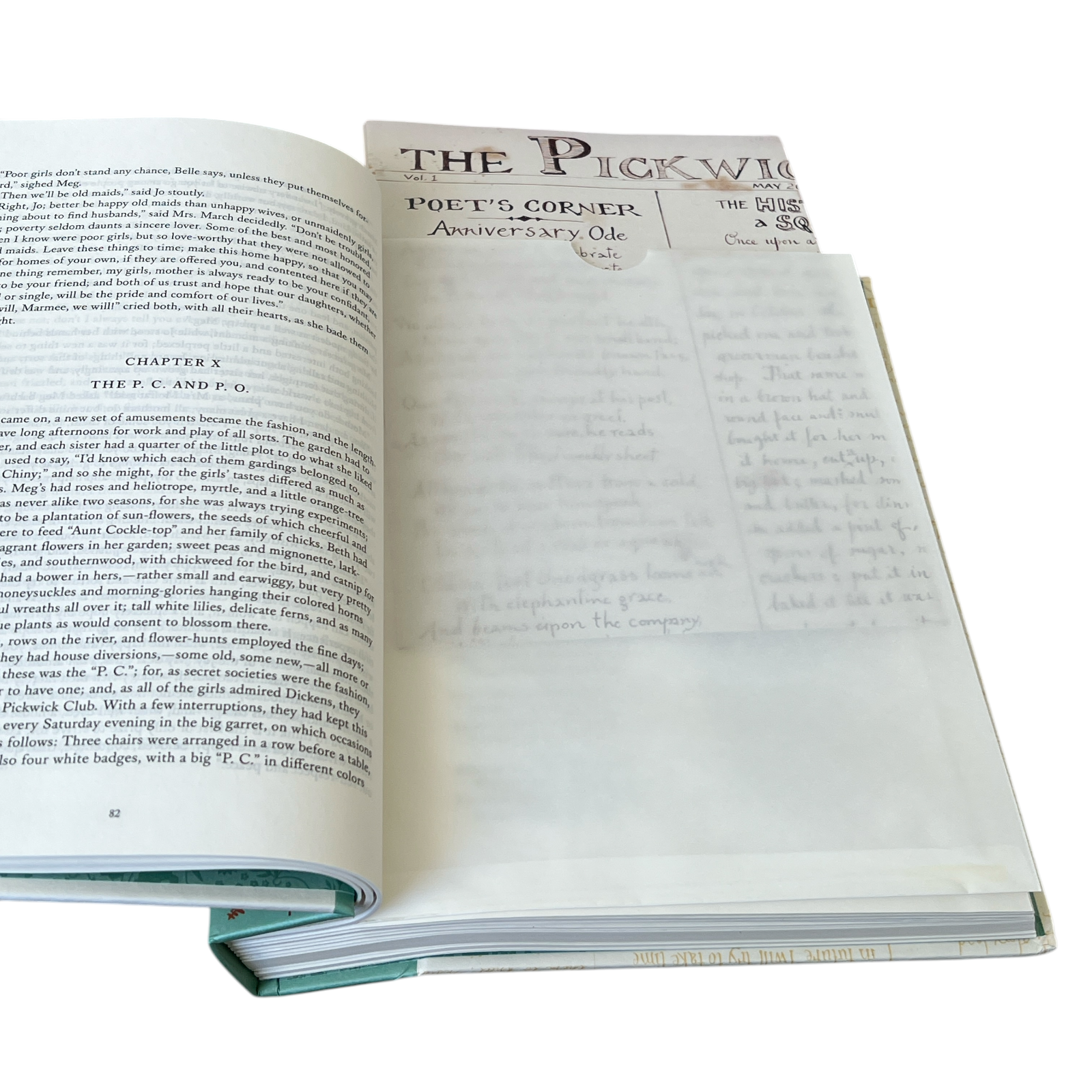 Little Women by Louisa May Alcott - The Complete Novel, Handwritten Characters Letters & Manuscripts - Hardcover